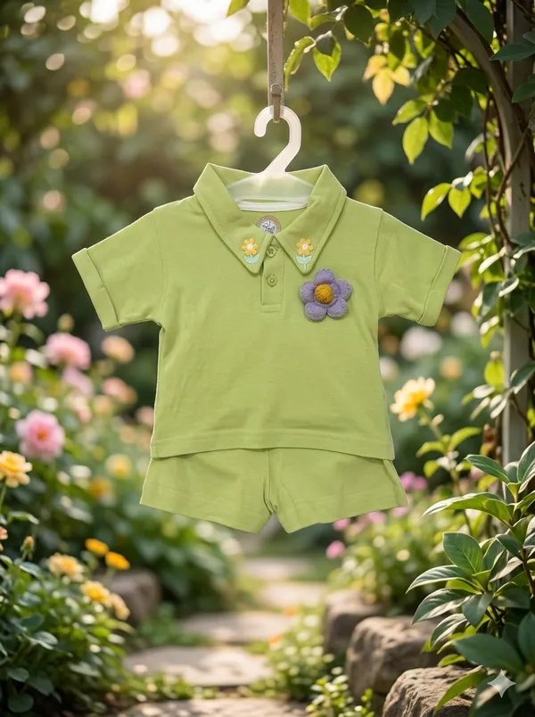 Green_Premium_Interlock_Top_And_Shorts_Co_Ord_Set