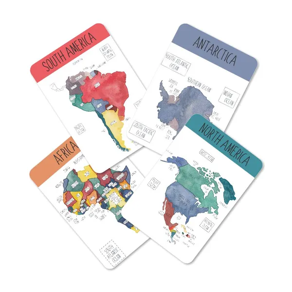 World_Continents_And_Oceans_Flashcards