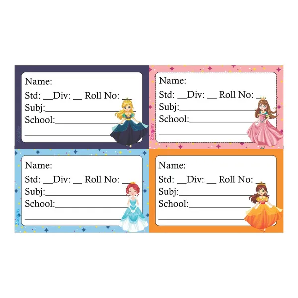 Kids_Book_Labels_Princess_Pack_Of_2