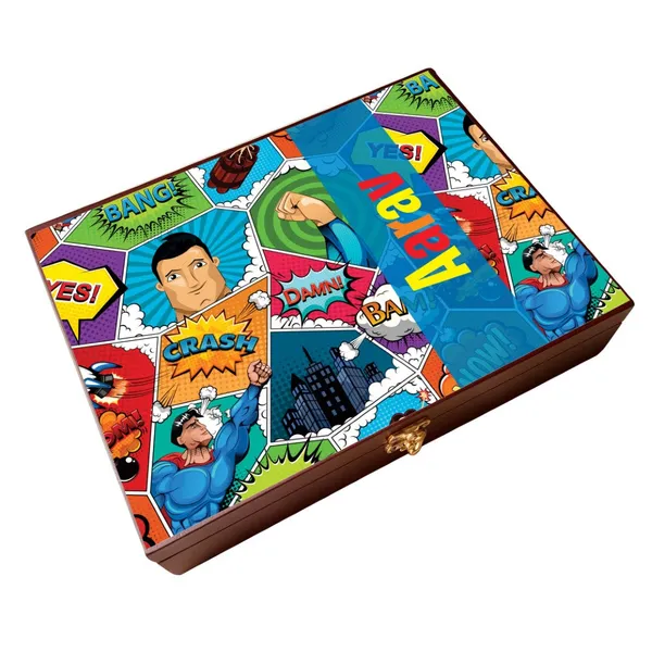 Personalised_Wooden_Artbox_Comic_Colors_Action_Hero