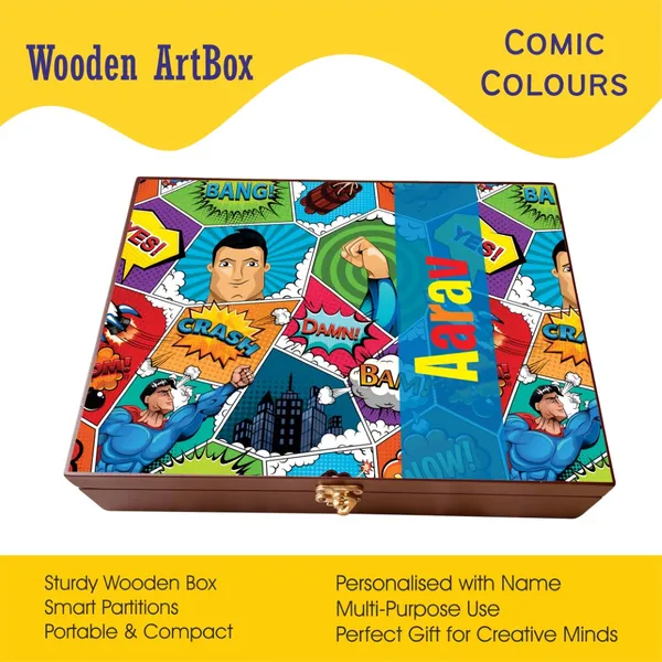 Personalised_Wooden_Artbox_Comic_Colors_Action_Hero