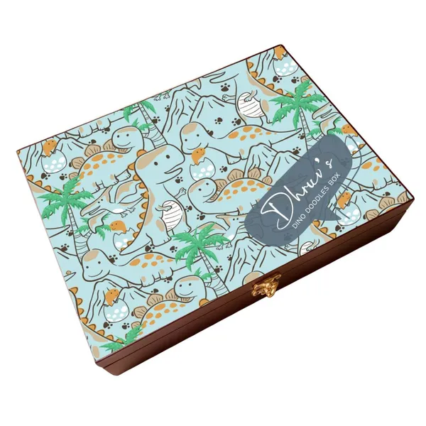 Personalised_Wooden_Artbox_Dino_Doodles