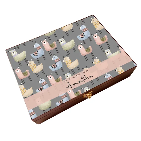 Personalised_Wooden_Artbox_Llama_Love