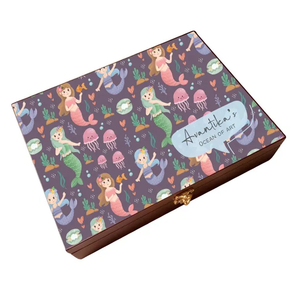 Personalised_Wooden_Artbox_Mermaid_Treasure