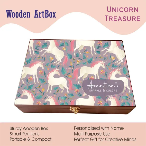 Personalised_Wooden_Artbox_Unicorn_Treasure