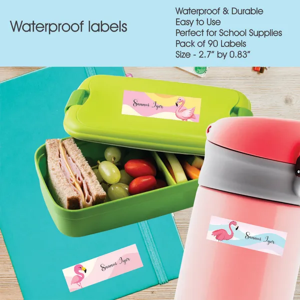 Waterproof_Name_Labels_Flamingo_Dreams