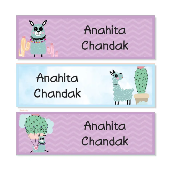 Waterproof_Name_Labels_Happy_Llamas