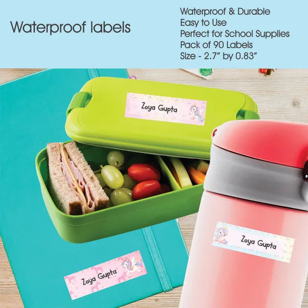 Waterproof_Name_Labels_Sparkle_Unicorn
