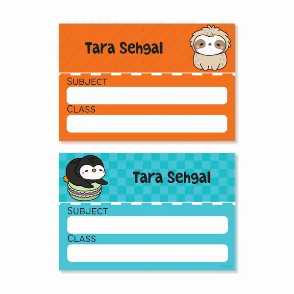 Personalised_Book_Labels_Kawai_Cuties