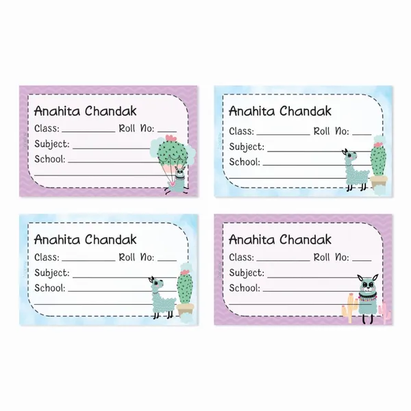 Personalized_School_Book_Labels_Happy_Llamas