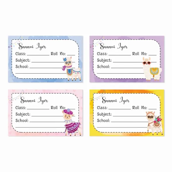 Personalized_School_Book_Labels_Llama_Love