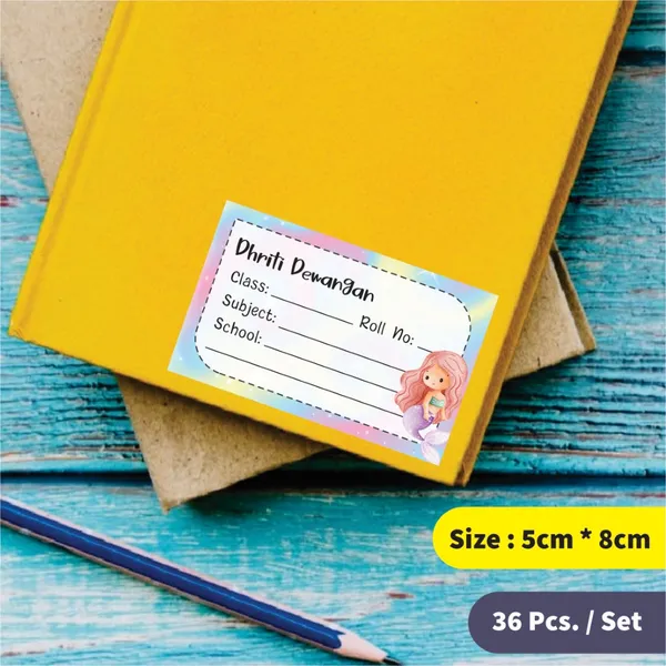 Personalized_School_Book_Labels_Magical_Mermaid_Set_Of_36