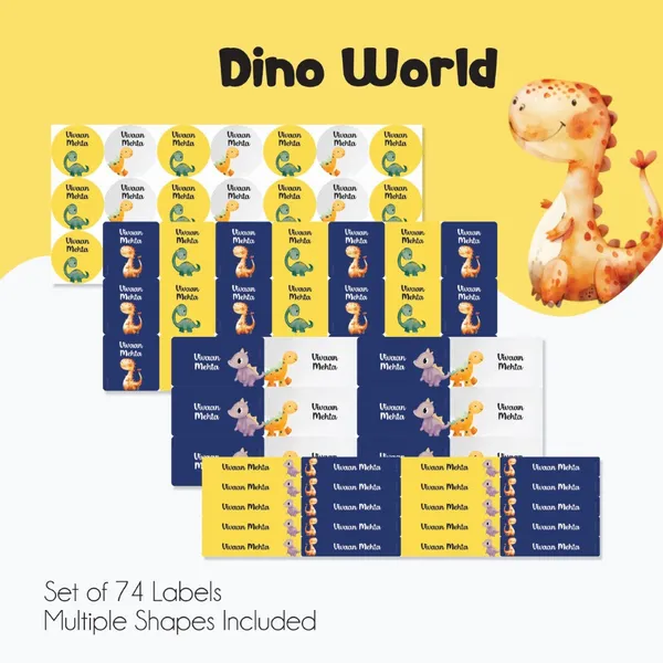 Mixed_Waterproof_Labels_For_Kids_Dino_World