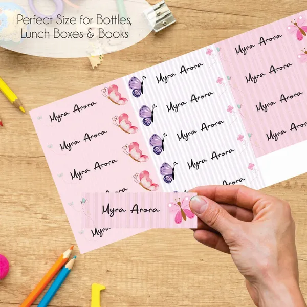 Zooplay_India_Waterproof_Name_Stickers,_Pack_of_90_Personalized_Stickers_for_School,_Bottles,_Lunchboxes_&_Stationery_�_Durable,_Peel_&_Stick,_Dishwasher_Safe_Tags_(Butterfly_Bliss)