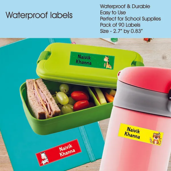 Zooplay_India_Waterproof_Name_Stickers,_Pack_of_90_Personalized_Stickers_for_School,_Bottles,_Lunchboxes_&_Stationery_�_Durable,_Peel_&_Stick,_Dishwasher_Safe_Tags_(Bright_&_Wild)