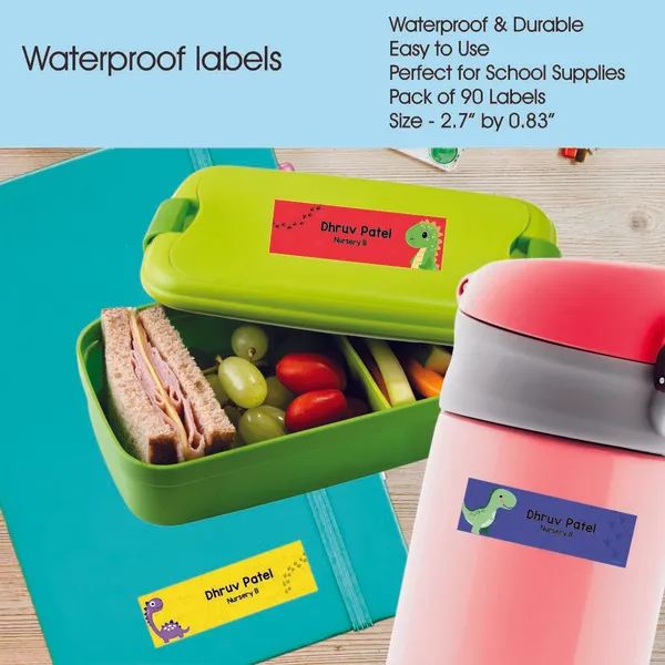 Zooplay_India_Waterproof_Name_Stickers,_Pack_of_90_Personalized_Stickers_for_School,_Bottles,_Lunchboxes_&_Stationery_�_Durable,_Peel_&_Stick,_Dishwasher_Safe_Tags_(Dino_World)