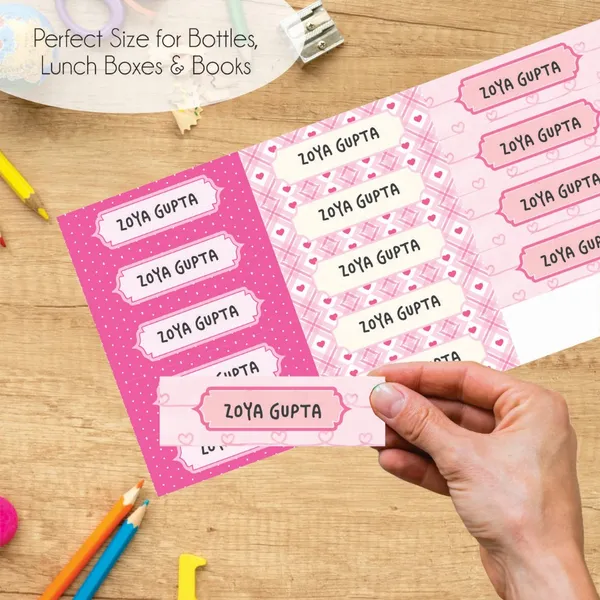 Zooplay_India_Waterproof_Name_Stickers,_Pack_of_90_Personalized_Stickers_for_School,_Bottles,_Lunchboxes_&_Stationery_�_Durable,_Peel_&_Stick,_Dishwasher_Safe_Tags_(Pretty_in_Pink)