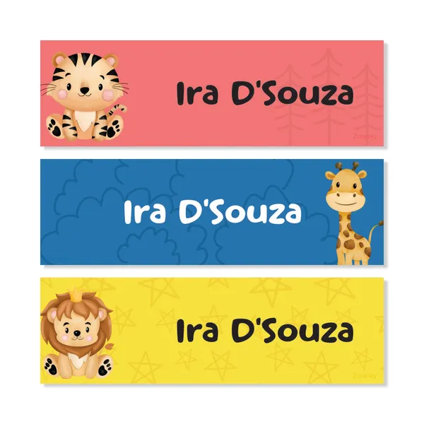 Zooplay_India_Waterproof_Name_Stickers,_Pack_of_90_Personalized_Stickers_for_School,_Bottles,_Lunchboxes_&_Stationery_�_Durable,_Peel_&_Stick,_Dishwasher_Safe_Tags_(Mini_Zoo)