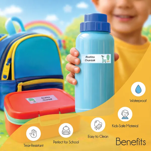 Zooplay_India_Waterproof_Name_Stickers,_Pack_of_90_Personalized_Stickers_for_School,_Bottles,_Lunchboxes_&_Stationery_�_Durable,_Peel_&_Stick,_Dishwasher_Safe_Tags_(Llama_Love)