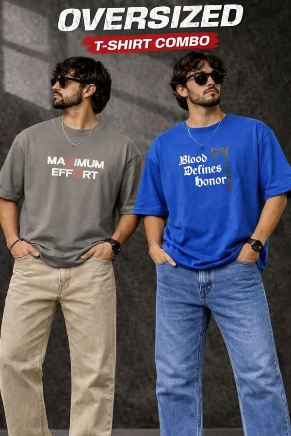 Deadpool_Maximum_Effort_Oversized_Grey_And_Blood_Defines_Honor_Soul_Reaper_Gothic_Print_Oversized_Blue_T-Shirt