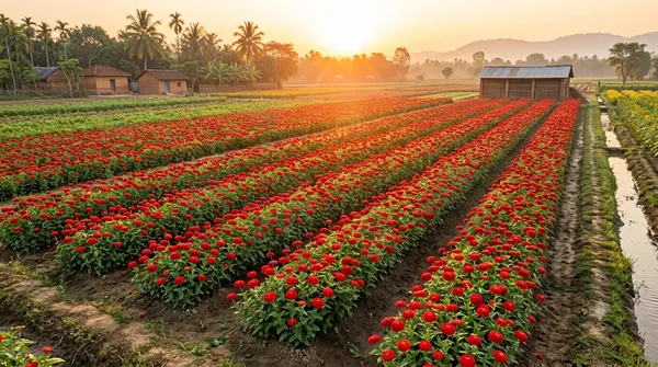 Zinnia_Elegence_Dhaliya_Scarlet_Flame