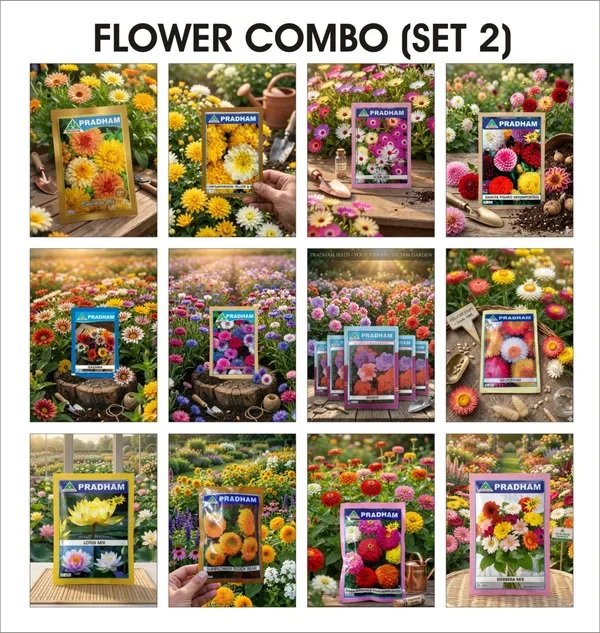 Pradham_Flower_Combo_Set_2,_Pack_of_12_Assorted_Flower_Seed_Packets