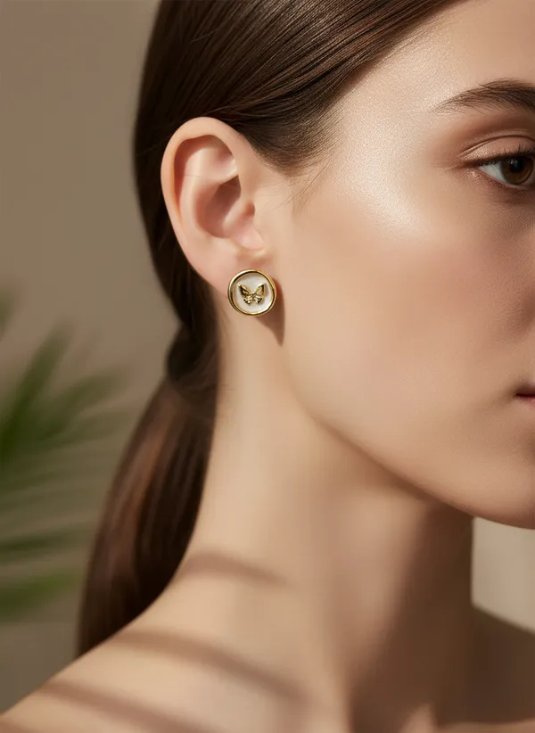 Gold_And_Enamel_Stud_Earrings