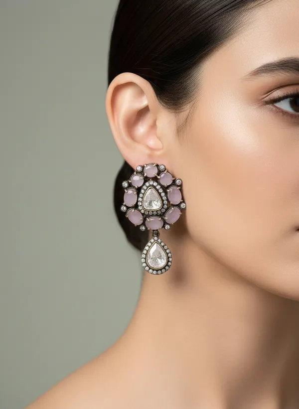 Blush_Pink_Stone_And_Polki_Accent_Drop_Earrings