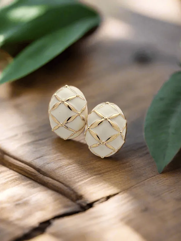 Two_Tone_Dome_Studs_White_For_Women