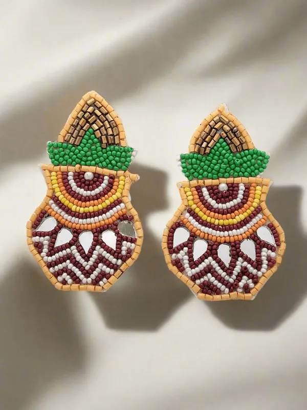 Matki_Beaded_Earrings_With_Mirror_Accents