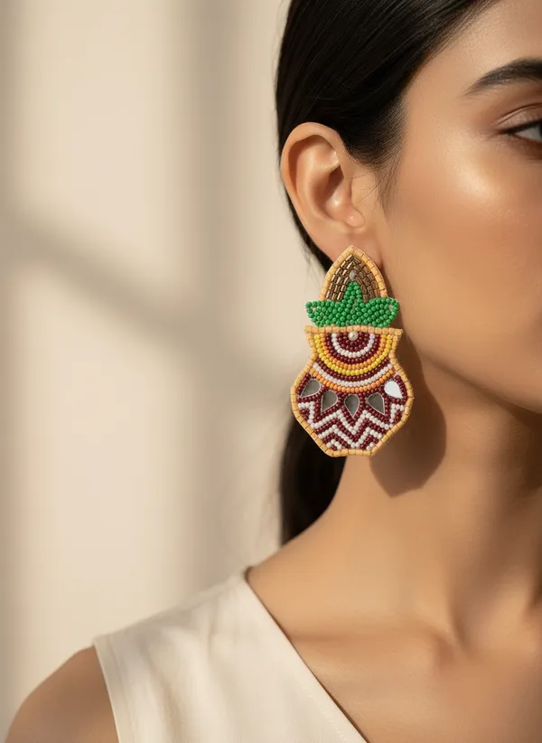 Matki_Beaded_Earrings_With_Mirror_Accents