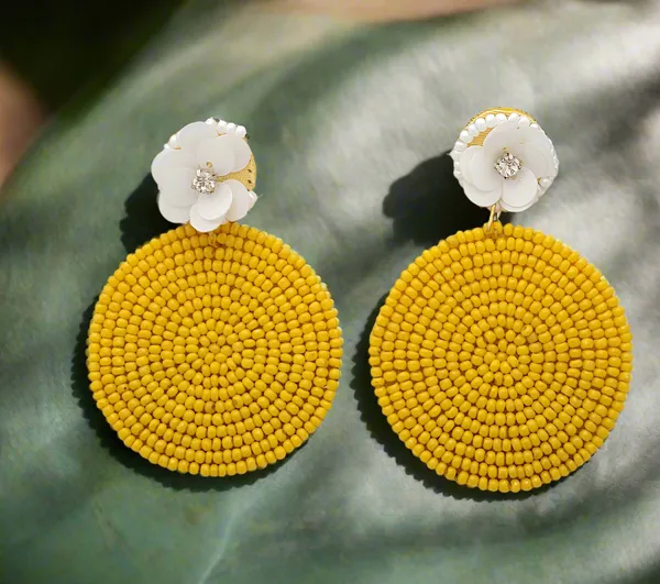 Beaded_Circle_Earrings_With_White_Flower_Accents