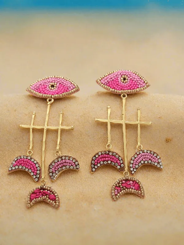 Evil_Eye_Beaded_Dangle_Earrings_With_Crescent_Accents