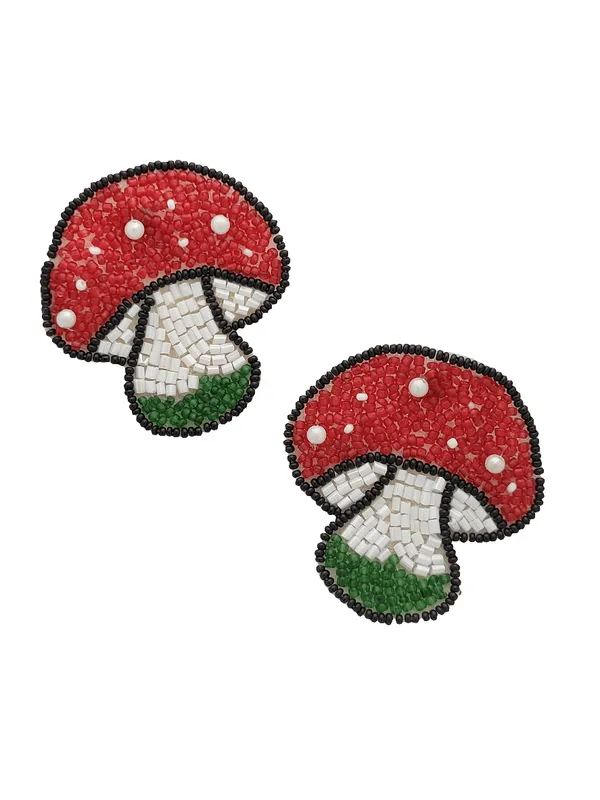 Mushroom_Beaded_Earrings