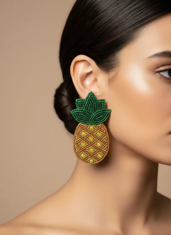 Pineapple_Beaded_Earrings