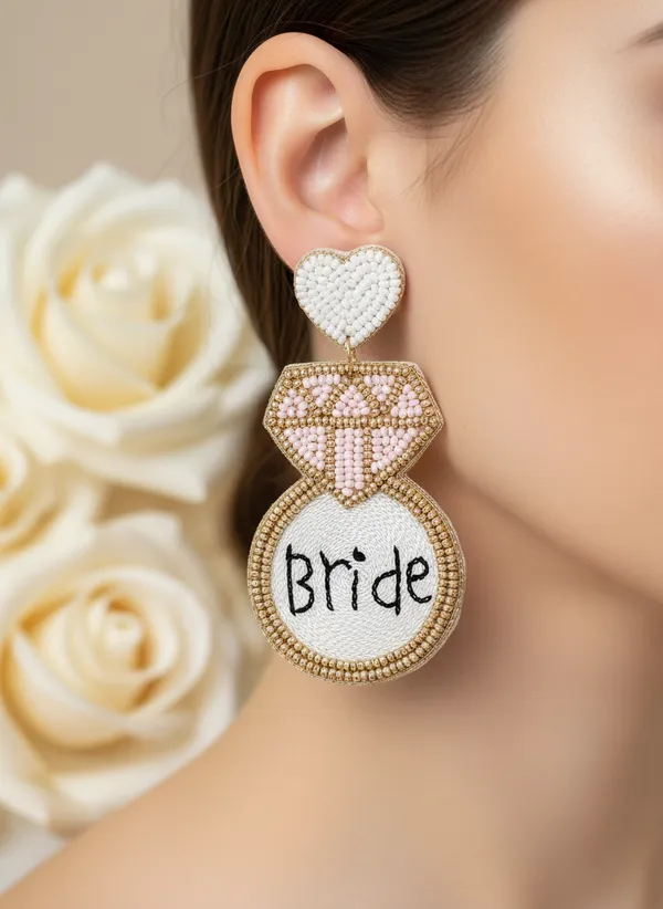 Bride_Diamond_Ring_Beaded_Earrings