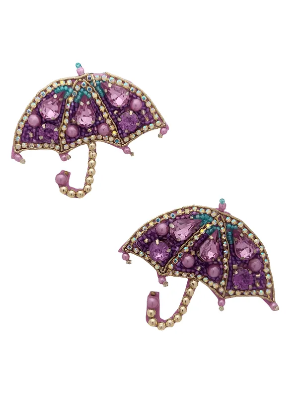Umbrella_Beaded_And_Embellished_Earrings