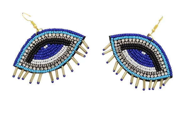 Evil_Eye_Beaded_Dangle_Earrings_With_Gold_Spikes.