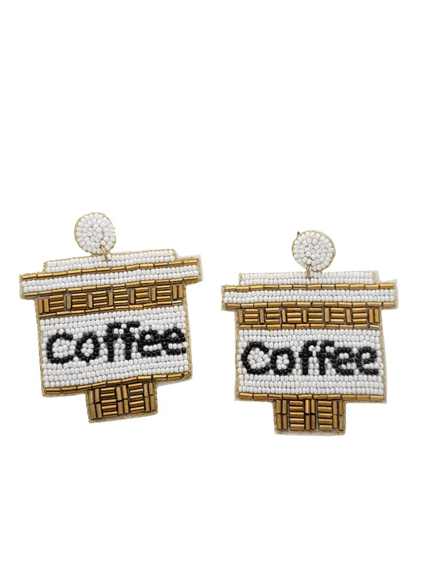 Coffee_Beaded_Dangle_Earrings