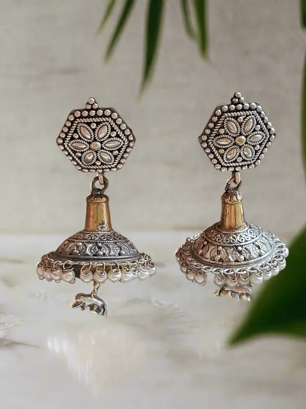Oxidized_Earrings_With_Disc_Jhumkha