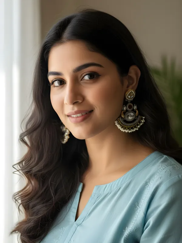 Two_Tone_Earrings_With_Stone_And_Pearl