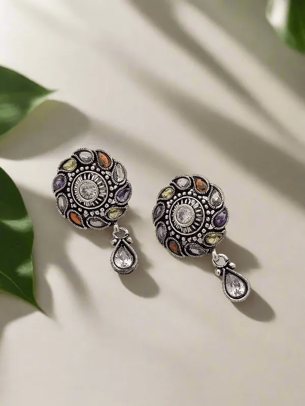 Oxidized_Multi_Colour_Earrings_Stud