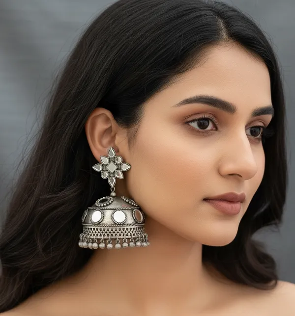 Oxidized_Extra_Large_Jhumkha_With_Mirror_Detail_Earrings