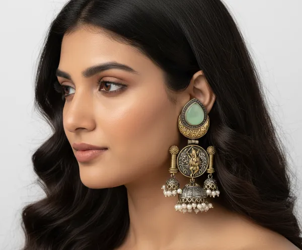 Oxidised_Ganpatiji_Motif_Earrings