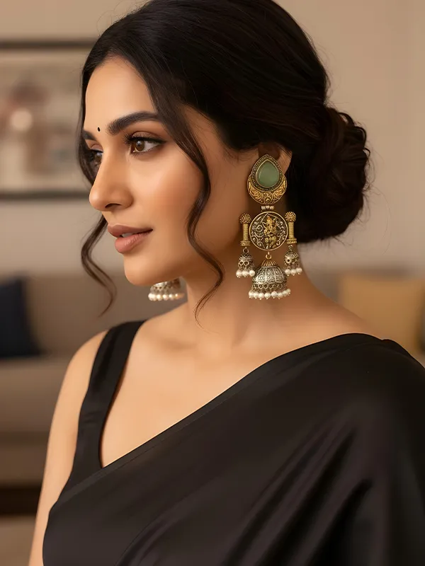 Oxidised_Ganpatiji_Motif_Earrings