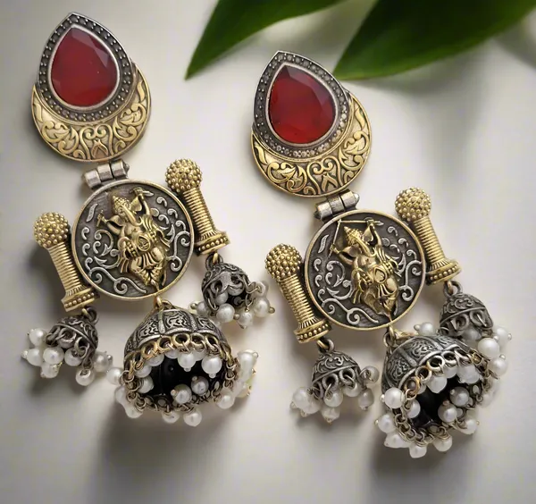 Oxidised_Ganpatiji_Motif_Earrings