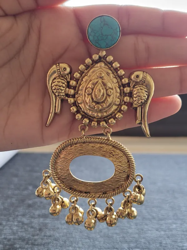 Gold_Toned_Parrot_Dangle_Earrings