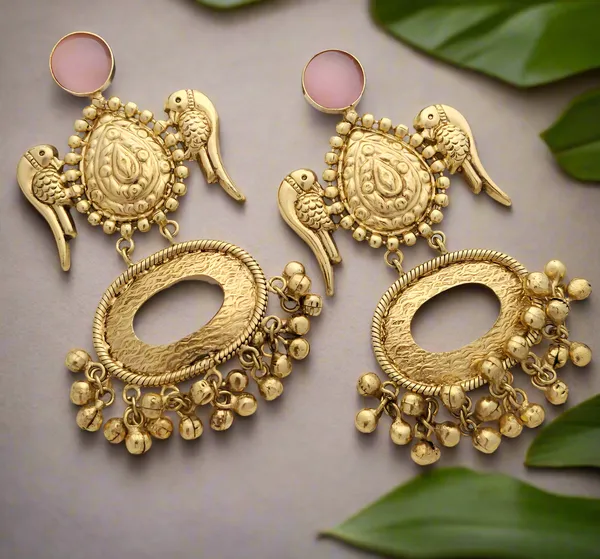 Gold_Toned_Parrot_Dangle_Earrings