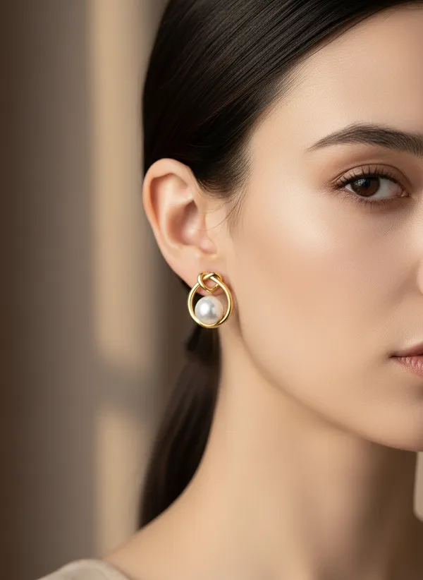 Elegant_Midern_Anti_Tarnish_Gold_Plated_Heart_Knot_Studs