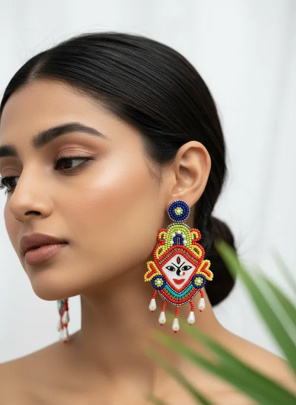 Handcrafted_Durga_Maa_Beaded_Earrings